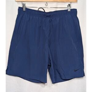 Nike Mens Flex 8” Unlined Woven Training Shorts Sz XL Navy Drawstring 833271-492